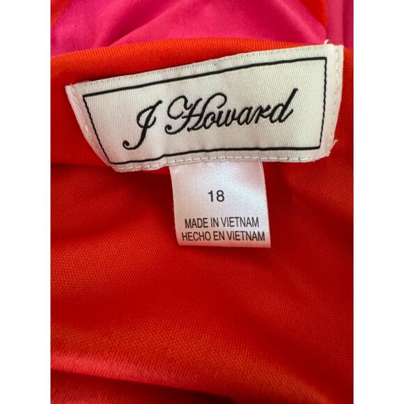 J Howard Shift Dress 18 Multicolor Geometric Half Sleeve Polyester Spandex - Picture 13 of 14